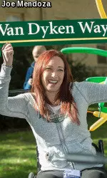 Colorado State celebrated former swimmer and six-time Olympic gold medalist Amy Van Dyken by renaming a street on campus Amy Van Dyken Way to honor her many accomplishments.