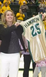 Hammon's jersey was retired to the Moby rafters on Jan. 22, 2005