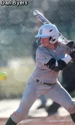 Sophomore Haley Hutton went 3-for-3 on Sunday, and 8-for-9 on the weekend vs. Fresno State.