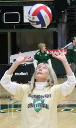 The Colorado State volleyball team held a Volleyball 101 event this past spring for some of its NETwork members.