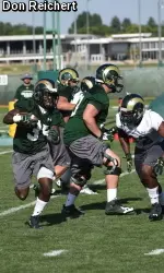 CSU will don full pads Tuesday.