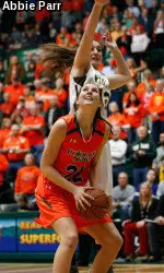 Elin Gustavsson scored the game's first eight points, finishing the day with 14.