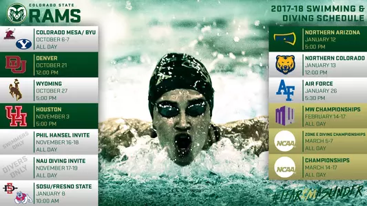 2017-18 Swimming & Diving schedule