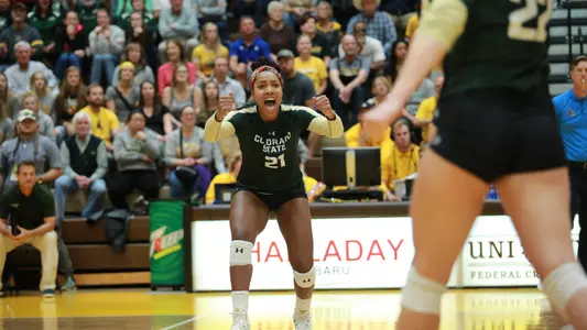 2018 Colorado State Volleyball at Wyoming, 10/2/18, Laramie, Wyo.