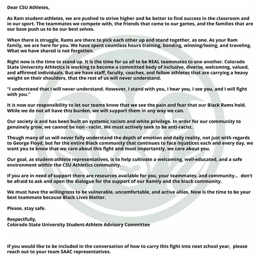 Together SAAC Statement