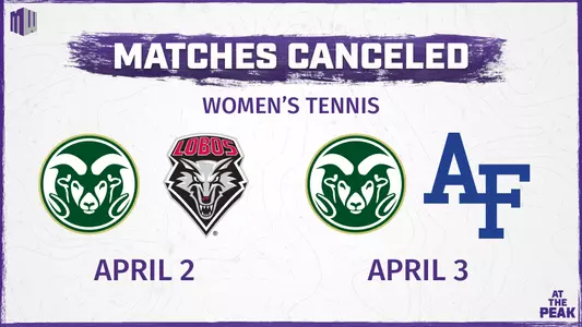 Tennis cancelation April 2021