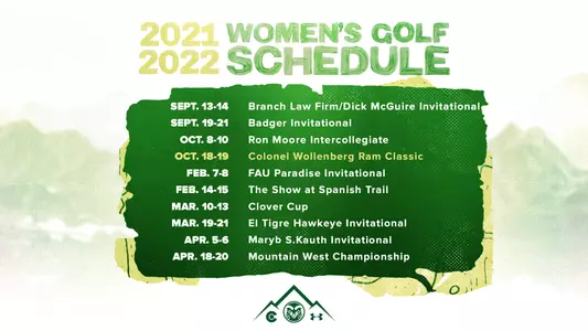 2021-22 Women's Golf Schedule