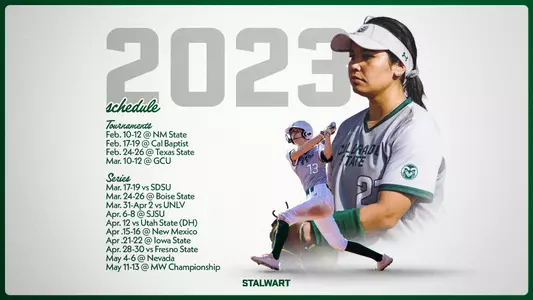 2023 Softball Schedule Graphic