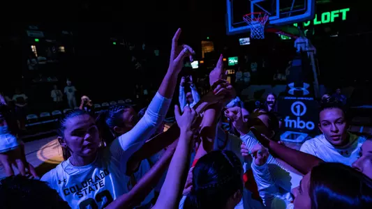 Women's Basketball Team Huddle