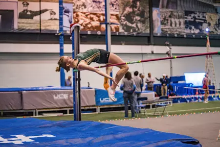 Sierra Haberman competing in women's high jump