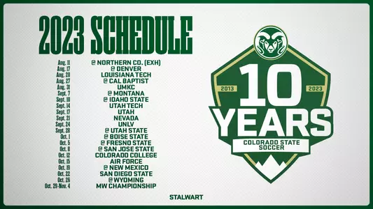 2023 Soccer Schedule No Times