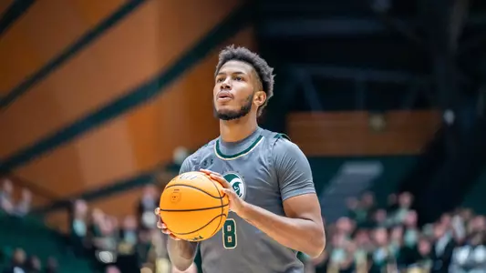 Jaylen Crocker-Johnson sets up for a free throw
