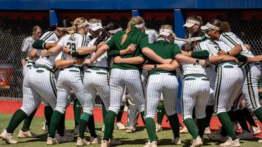 Softball Team Huddles