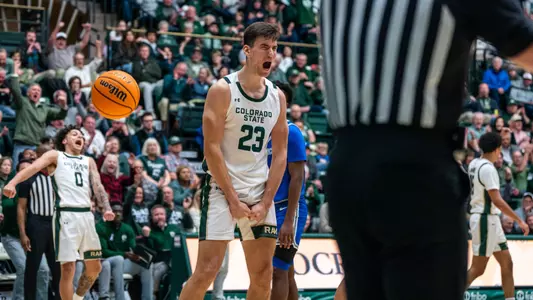 Nikola Djapa celebrates after shot