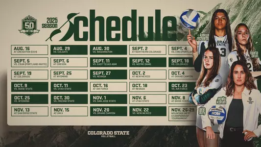 Updated 2025 VB Schedule