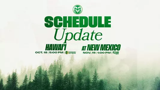Schedule Update - Hawaii and New Mexico