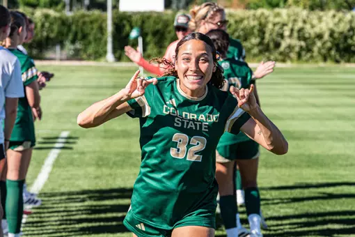 Colorado State womens soccer player number 32 Kaja Dionne
