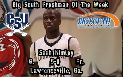 Nimley Named Freshman Of The Week Image