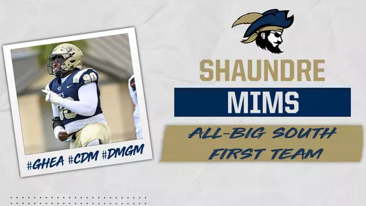 Shaundre Mims All-Big South First Team graphic