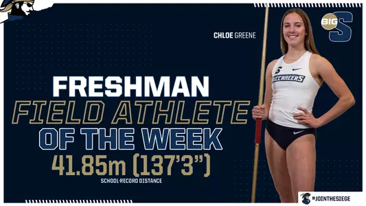 Chloe Greene - Big South Freshman Field Athlete of the Week 3.24 graphic