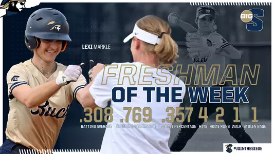 Lexi Markle Big South Freshman of the Week 3.7 graphic