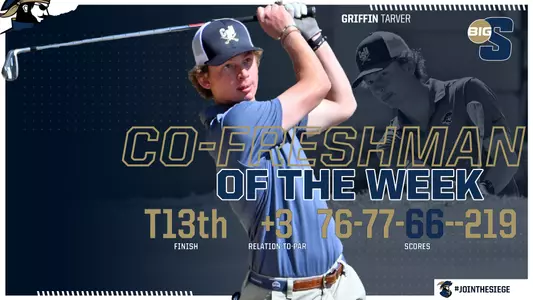 Griffin Tarver co-Big South Freshman of the Week 4.1 graphic
