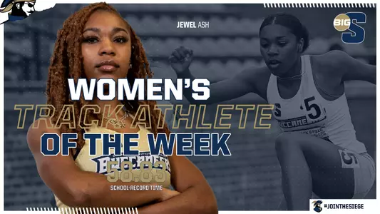 Jewel Ash Big South Track Athlete of the Week 4.13 graphic
