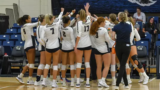 VB team huddle