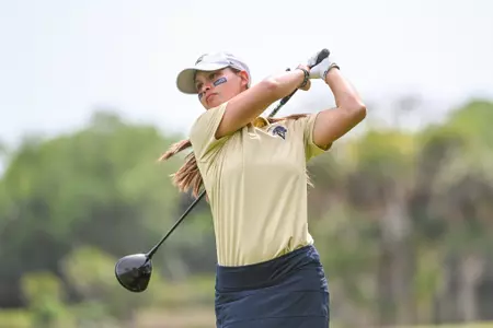 Big South Conference day five of the 2024 Division 1 Hercules Tires Big South Basketball Championships at Ocean Creek Golf Course, Public Beach Access-23, Fripp Island, Beaufort County, South Carolina, United States on Wednesday, April 17, 2024 in Fripp Island, South Carolina.