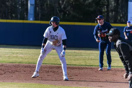 Charleston, S.C. — Charleston Southern catcher Lucas Pringle (5) in Division 1 men’s baseball action between Charleston Southern University and Bucknell University on February 13, 2026, at Charleston Singleton Baseball Complex.
(Mandatory Credit: Arthur Ellis Photography)