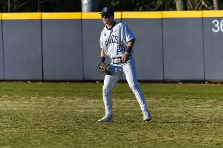 Charleston, S.C. — Charleston Southern outfielder Caden Wolfley (25) in Division 1 men’s baseball action between Charleston Southern University and Bucknell University on February 13, 2026, at Charleston Singleton Baseball Complex.
(Mandatory Credit: Arthur Ellis Photography)