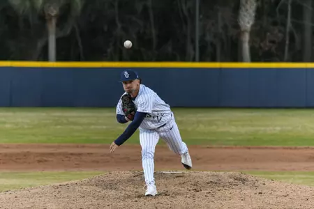 Charleston, S.C. — Charleston Southern left-handed pitcher Tyler Henshaw (22) delivers the pitch in Division 1 men’s baseball action between Charleston Southern University and Bucknell University on February 13, 2026, at Charleston Singleton Baseball Complex.
(Mandatory Credit: Arthur Ellis Photography)