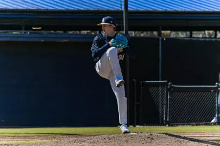 Charleston, S.C. — Charleston Southern left-handed pitcher Brady Bickett (39) delivers the pitch in Division 1 men’s baseball action between Charleston Southern University and Bucknell University on February 14, 2026, at Charleston Singleton Baseball Complex.
(Mandatory Credit: Arthur Ellis Photography)