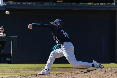 Charleston, S.C. — in Division 1 men’s baseball action between Charleston Southern University and Bucknell University on February 14, 2026, at Charleston Singleton Baseball Complex.
(Mandatory Credit: Arthur Ellis Photography)