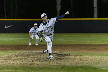 Charleston, S.C. — in Division 1 men’s baseball action between Charleston Southern University and Bucknell University on February 14, 2026, at Charleston Singleton Baseball Complex.
(Mandatory Credit: Arthur Ellis Photography)