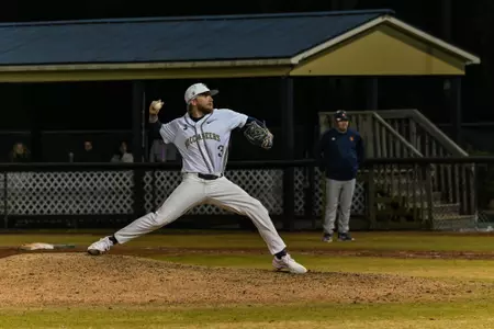 Charleston, S.C. — in Division 1 men’s baseball action between Charleston Southern University and Bucknell University on February 14, 2026, at Charleston Singleton Baseball Complex.
Charleston Southern won 8–5.
(Mandatory Credit: Arthur Ellis Photography)