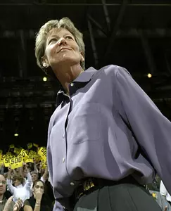 Colorado head coach Ceal Barry smiles