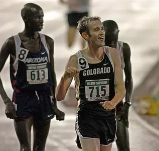 Colorado's Bret Vaughn celebrates his