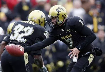 Colorado quarterback Cody Hawkins turns