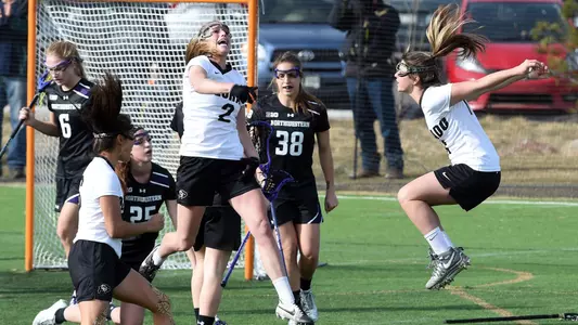 The Buffs celebrate their first win against No. 9 Northwestern