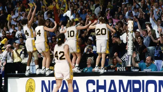 1994 women's basketball celebration