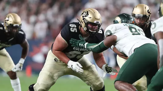 Coly Pursell lining up against Colorado State