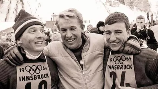 Bob Beattie Jimmie Heuga and Billy Kidd