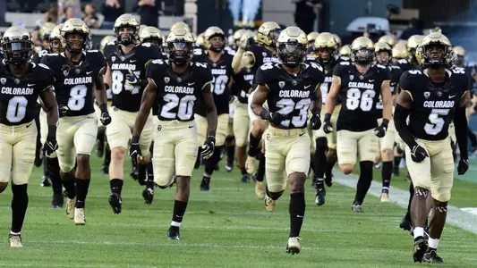 Buffs run onto field