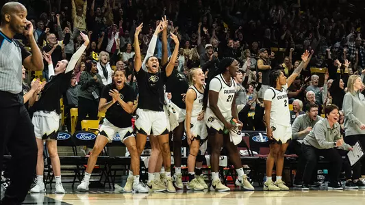 Colorado bench erupts after Kindyll Wetta 3-pointer