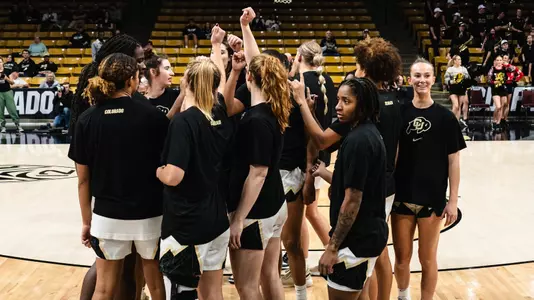 Team huddle pregame vs UNC