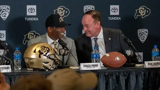 Coach Prime and Rick George