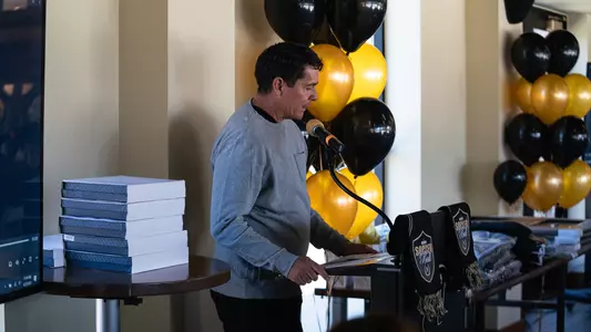 Danny Sanchez at team banquet