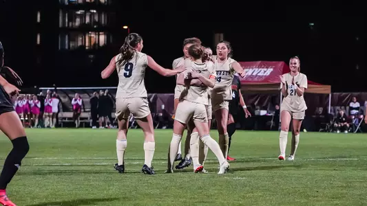 CU celebrates a goal at Denver