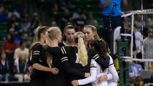 CU VB Huddle vs. Baylor